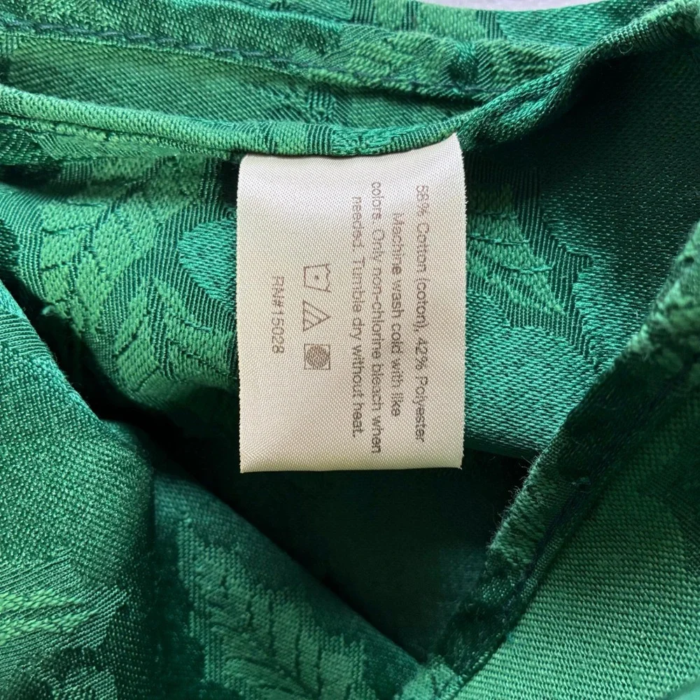 Lenox Green Holly Damask Round Tablecloth 74 Inch‎ Holiday Christmas Decor
